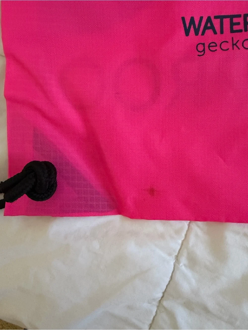 Waterproof Drawstring Backpack - Hot Pink/Black